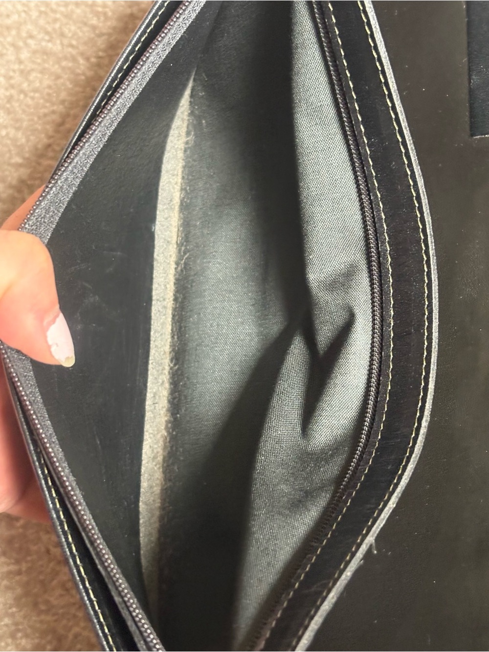 Auth Fendi pecan Organizer Clutch bag leather Vintage - Picture 10 of 16